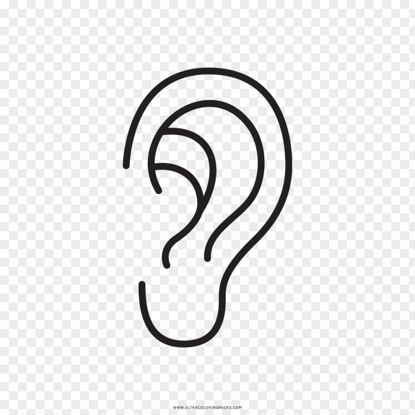 Ear Drawing Face Coloring Book PNG