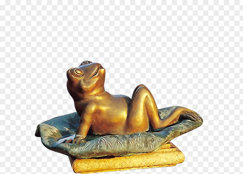 Frog Statue Bronze Sculpture Relief PNG