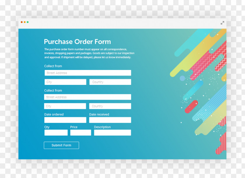 Order FOrm Form PHP Contact Page Ajax Template PNG