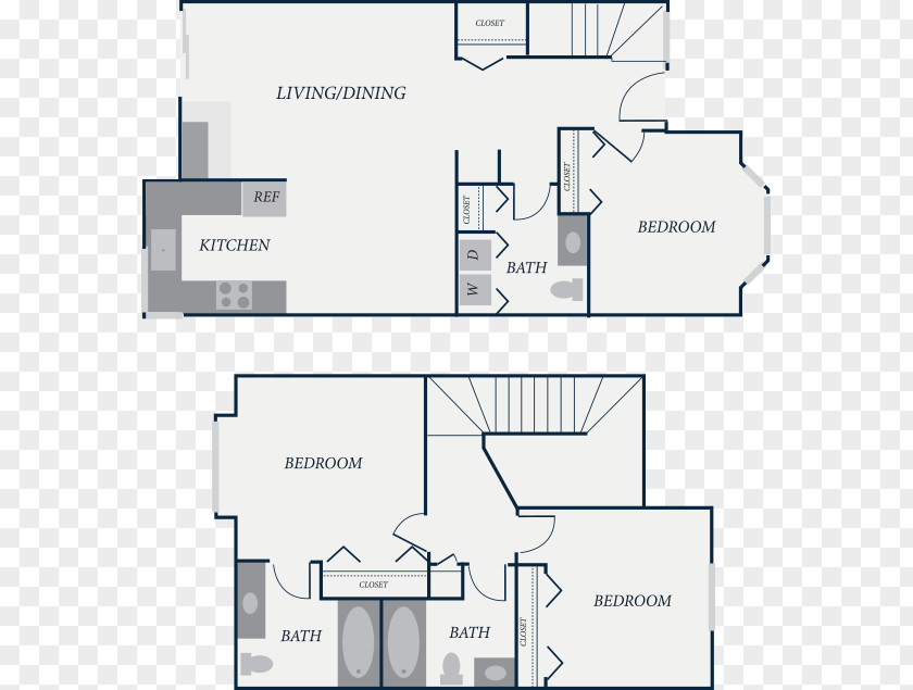Apartment Floor Plan The Row Townhomes PNG