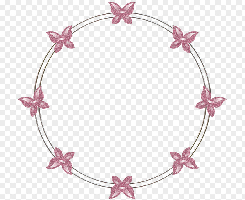 Border Butterfly Ring Circle PNG