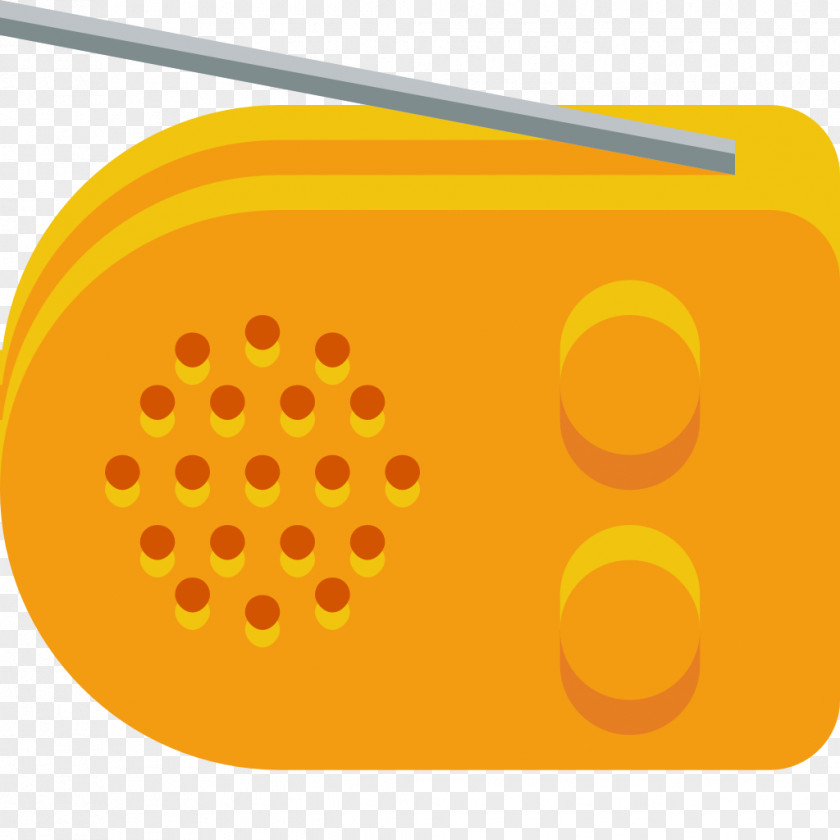 Radio Yellow Orange Line PNG