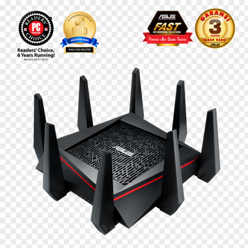 Triângulo ASUS RT-AC5300 IEEE 802.11ac Wireless Router PNG