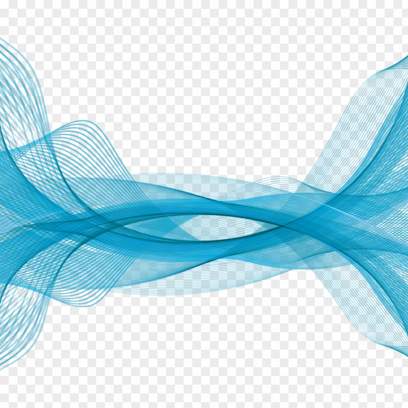 Vector Blue Wavy Lines Line Curve PNG