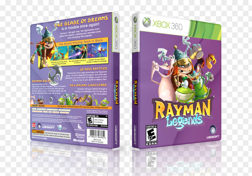 Xbox 360 Rayman Legends Ubisoft VGBoxArt Video Game PNG