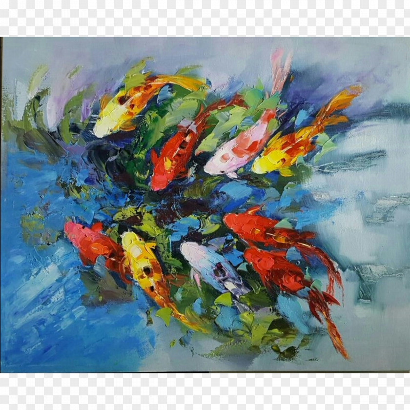 Painting Oil Acrylic Paint Art Koi PNG
