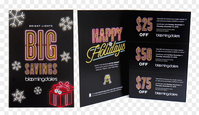 Christmas Bloomingdale's Holiday Flyer Gift PNG
