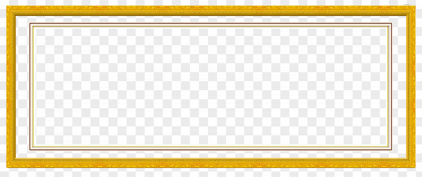 Gold Frame Picture Yellow Pattern PNG