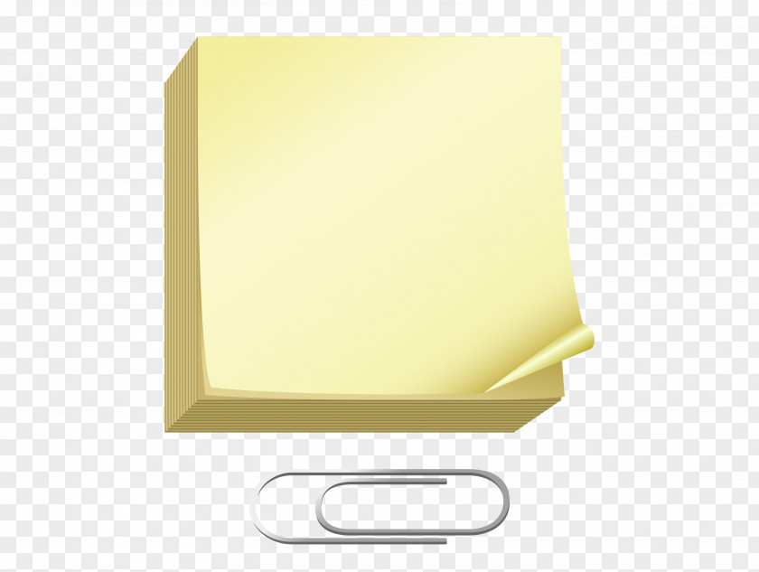 Notes Paperclip Material Yellow Angle PNG