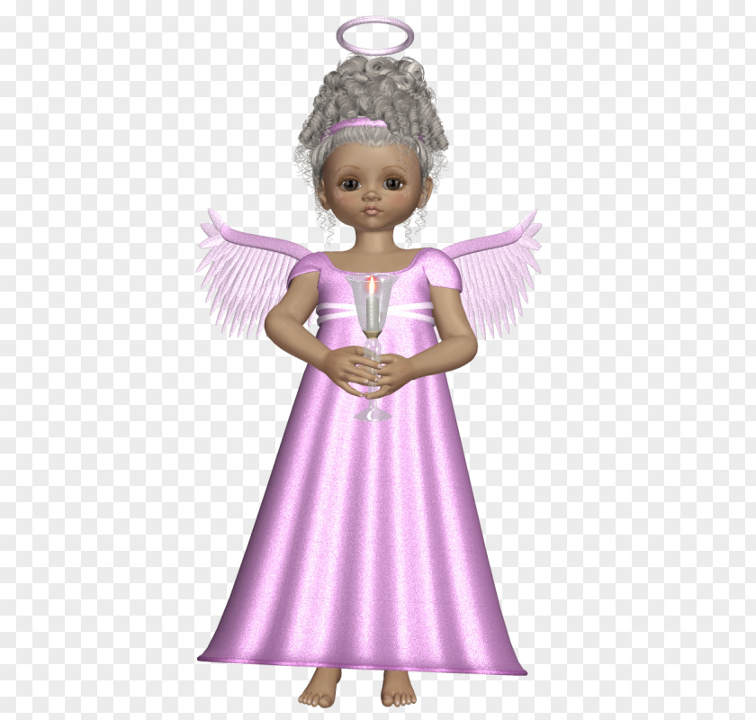 Cute 3D Angel With Pink Dress Picture Guardian Cherub PNG