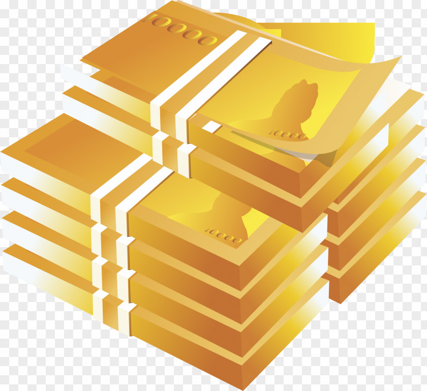 Banknote Vector Element Gold Coin Money PNG
