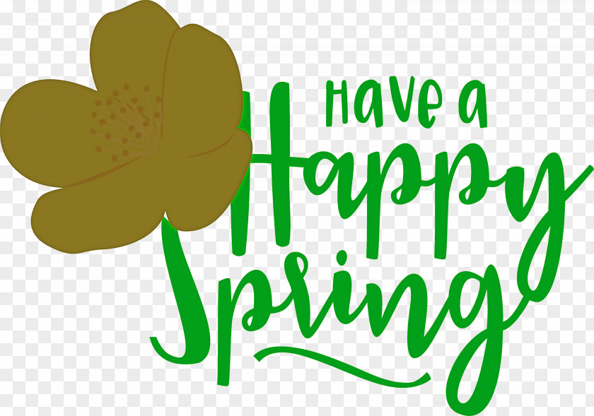 Spring Have A Happy Quote PNG