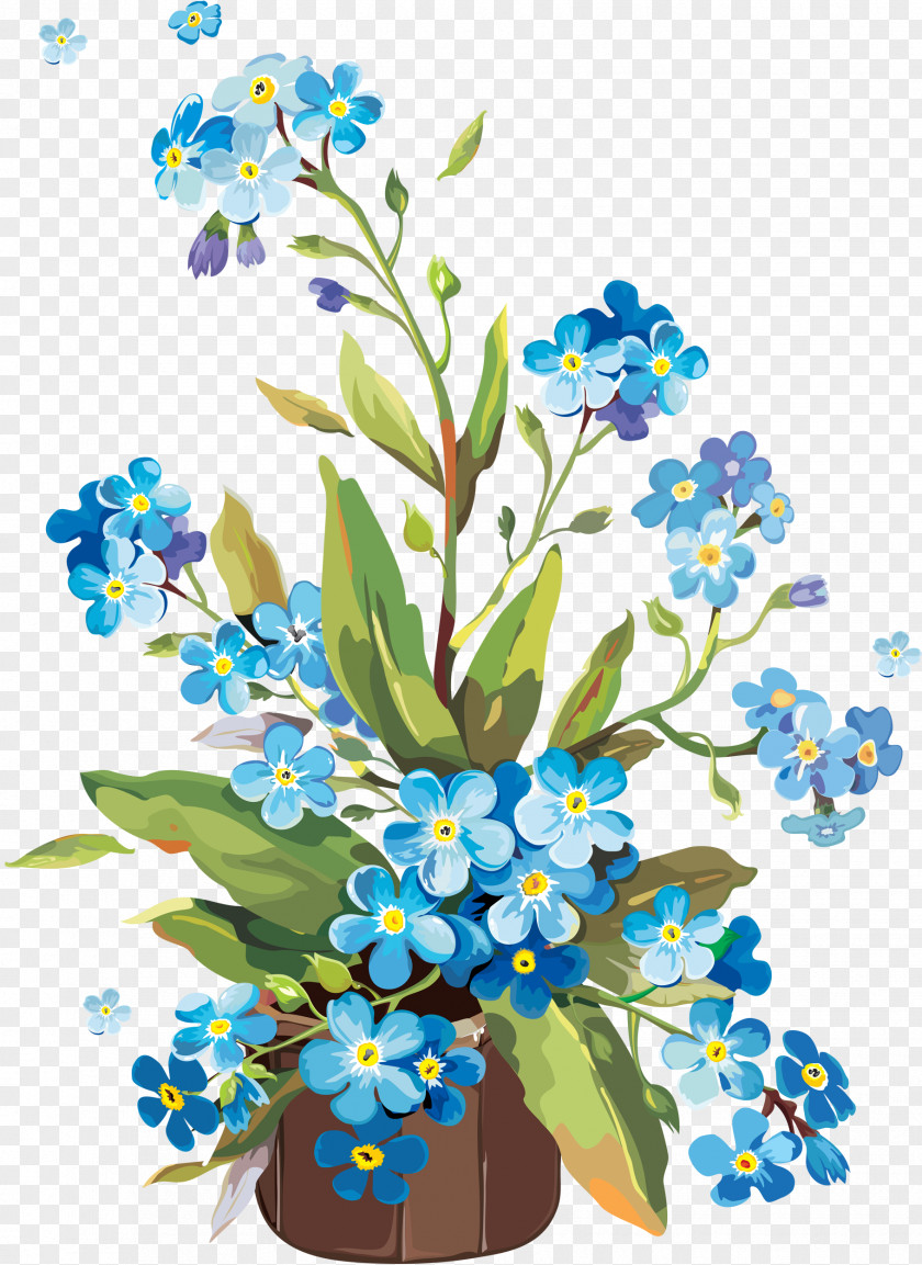 Lavanda Flower Gouache Paint Clip Art PNG