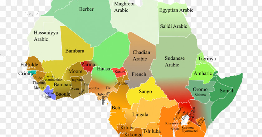 Map Languages Of Africa Idiom PNG