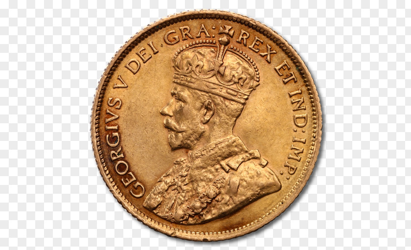 United Kingdom Sovereign Gold Coin PNG