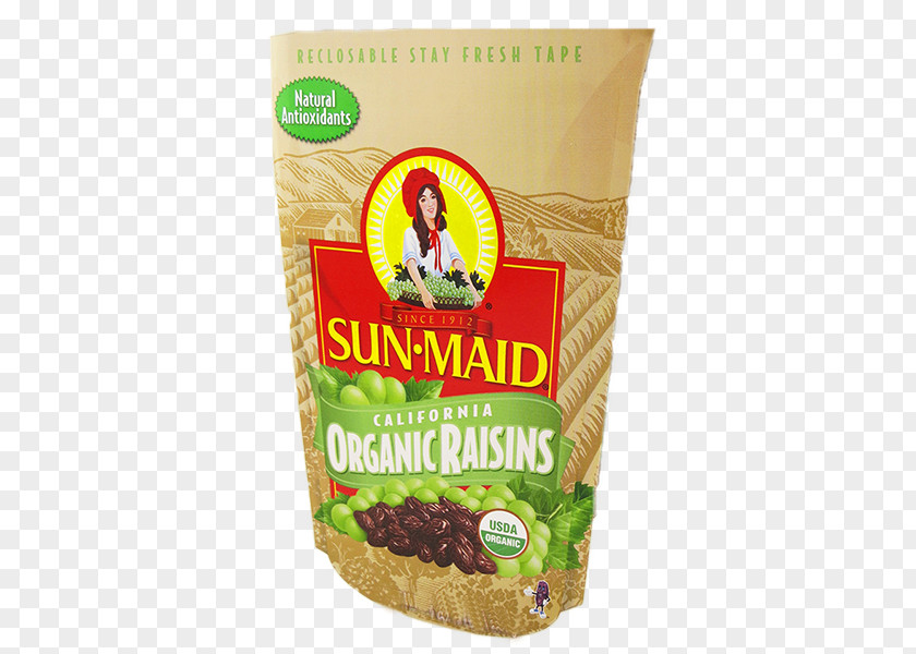 Grape Breakfast Cereal Organic Food Sun-Maid The California Raisins PNG