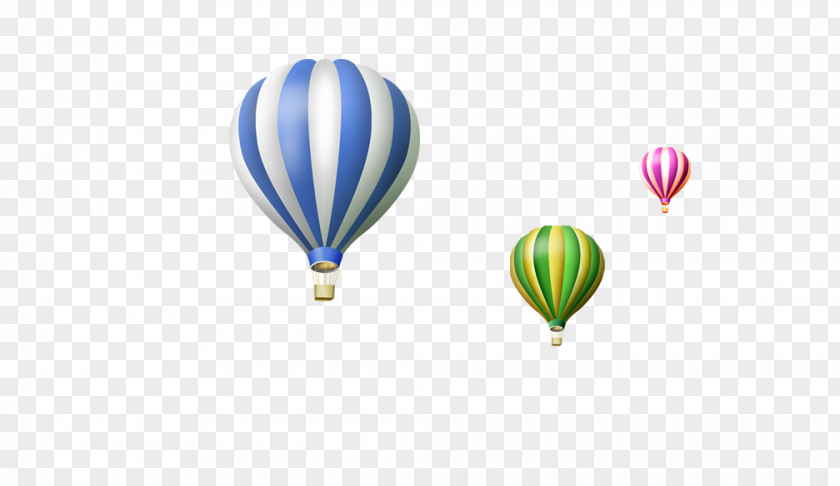 Hot Air Balloon Floating Three-dimensional Decorative Material Computer File PNG