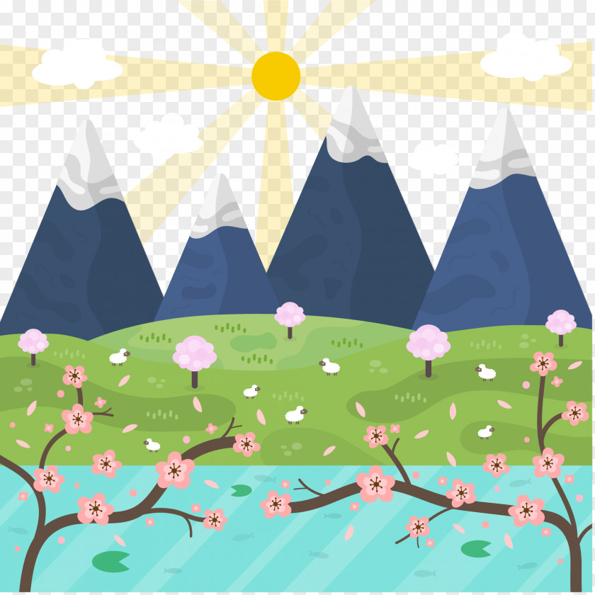 Peach Blossom Clip Art Download Euclidean Vector PNG