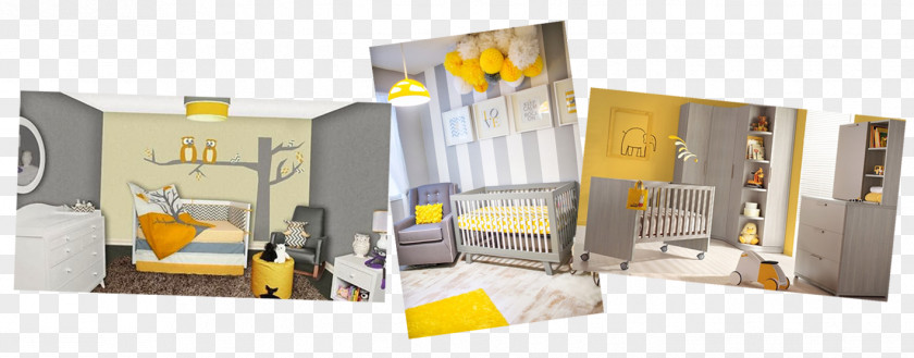 Bed Yellow Room Grey White Color PNG