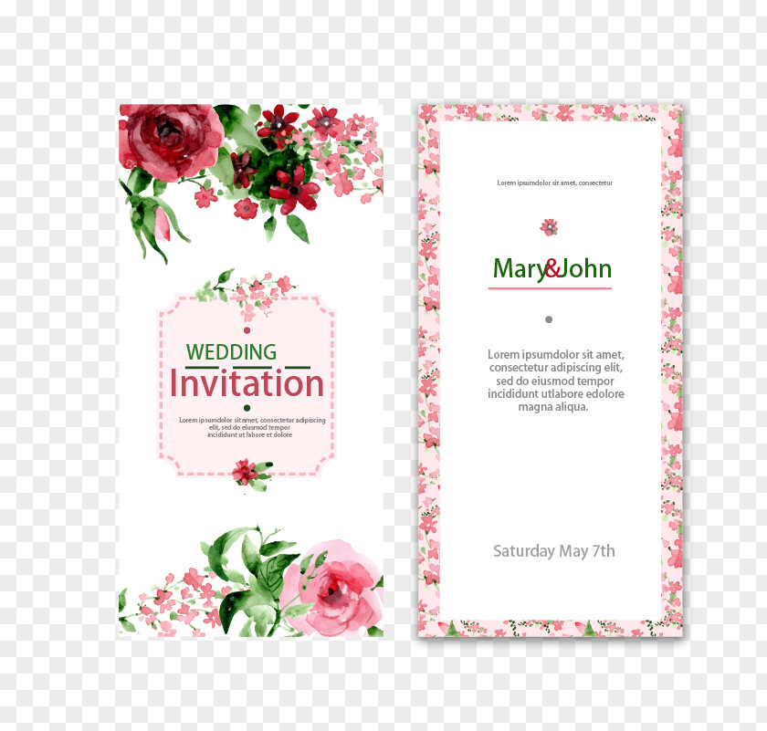 Wedding Invitations Invitation Watercolor Painting Flower PNG