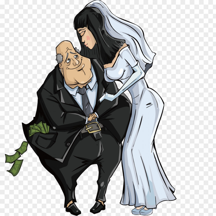 Laofushaoqi Wedding Cartoon Marriage Echtpaar PNG