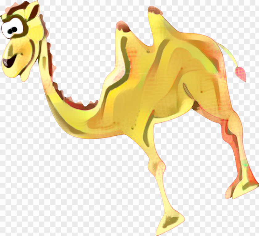 Dromedary Character Yellow Cartoon Fauna PNG