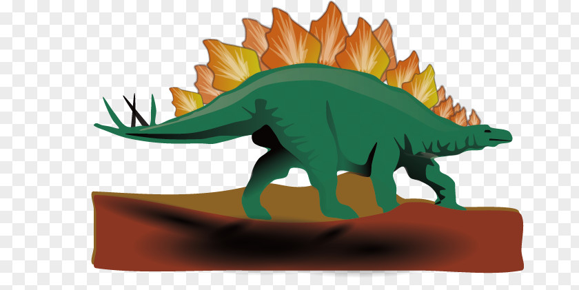 Large Green Dinosaur Vector Stegosaurus Clip Art PNG