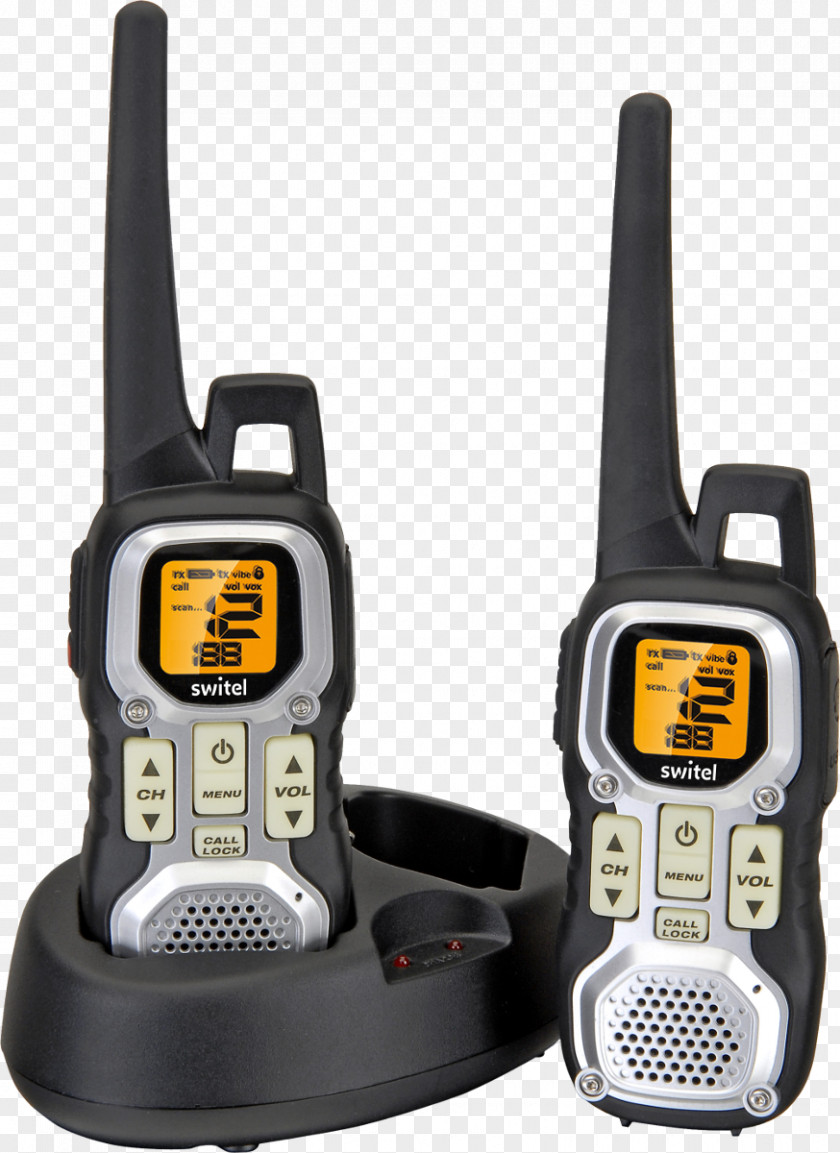 Switel WTC570 Sportpack Two-way Radio Walkie-talkie PMR Handheld Transceiver WTC2700B 2-piece Set .ccHandy Talkie Funkgeräte Schwarz-orange PNG