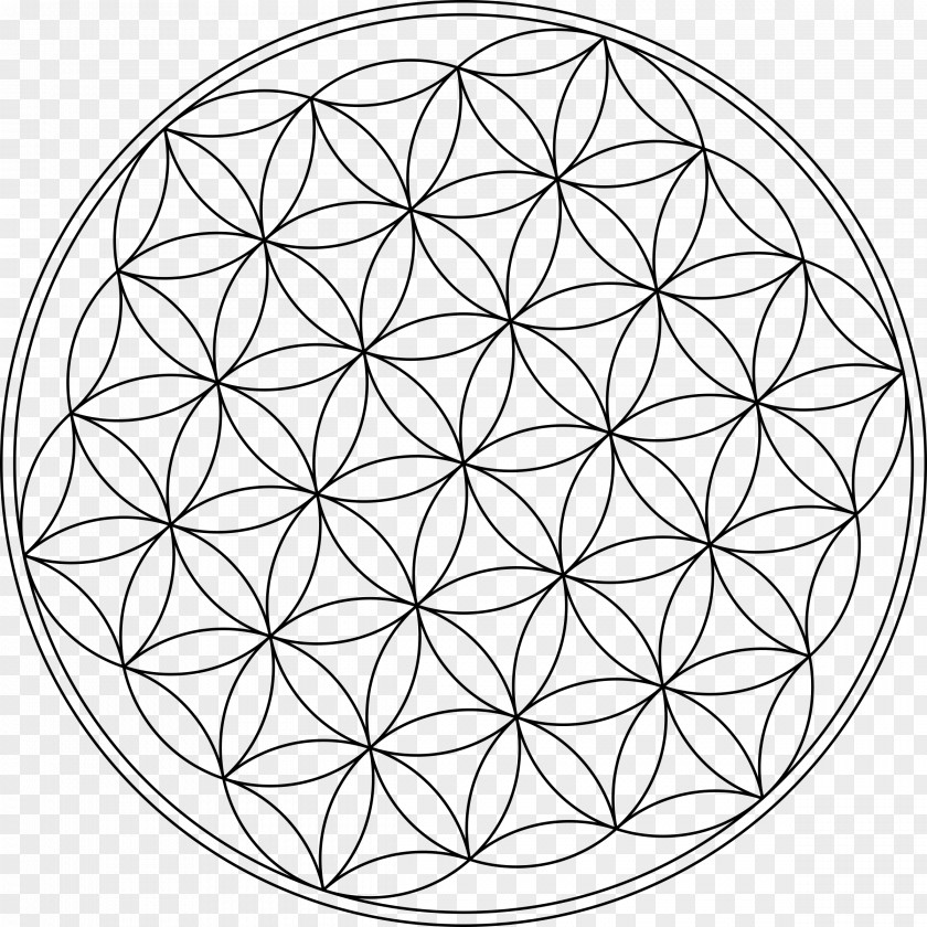 Symbol Sacred Geometry Overlapping Circles Grid Clip Art PNG