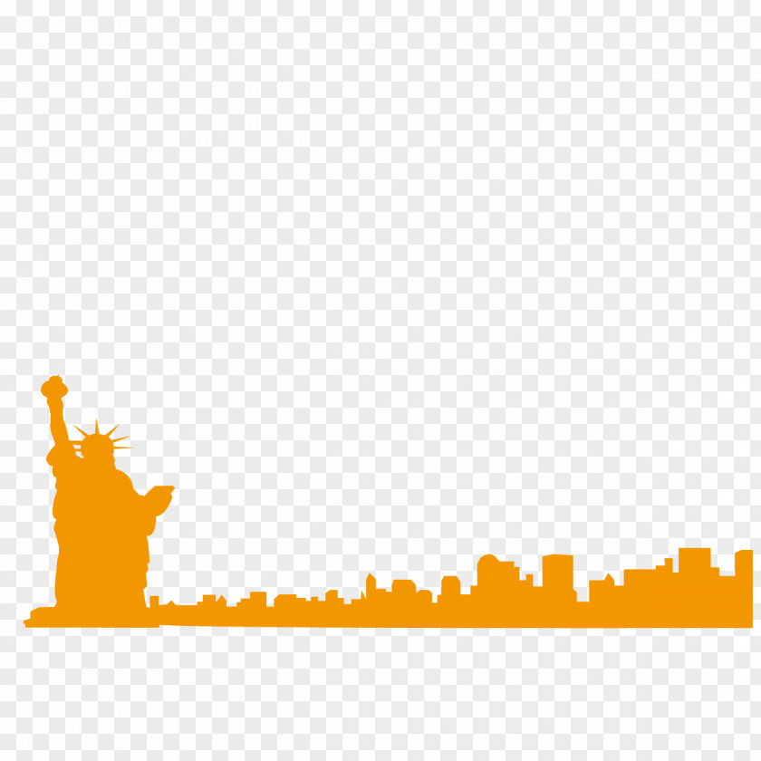 Vector Statue Of Liberty And The City Euclidean PNG