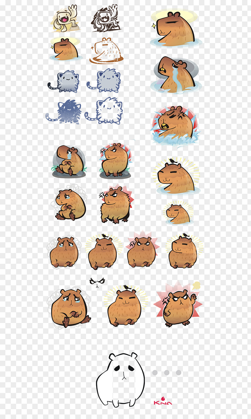 Capybara Emoticon Clip Art PNG