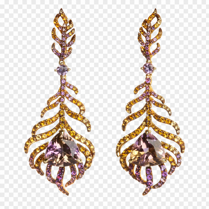 Jewellery Earring Ametrine Gold Bitxi PNG