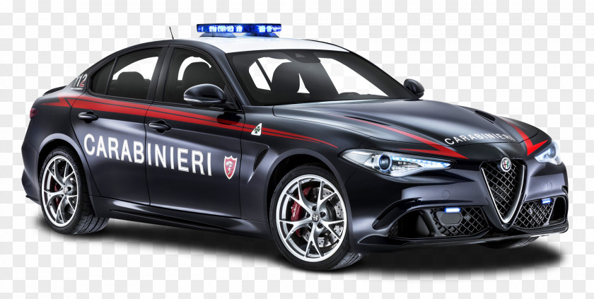 Police Car Alfa Romeo Giulia Giulietta Quadrifoglio Verde PNG