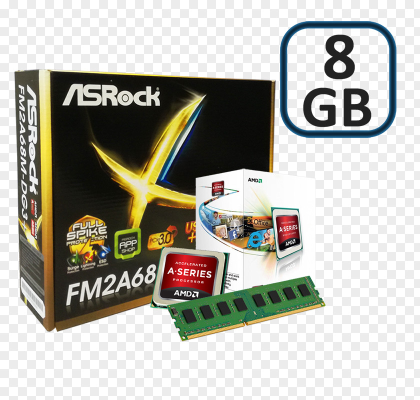ASRock Motherboard Amd Fm2A68M-Dg3 + A68 Micro ATX Socket Fm2 100 Gr CPU AMD Accelerated Processing Unit MicroATX PNG