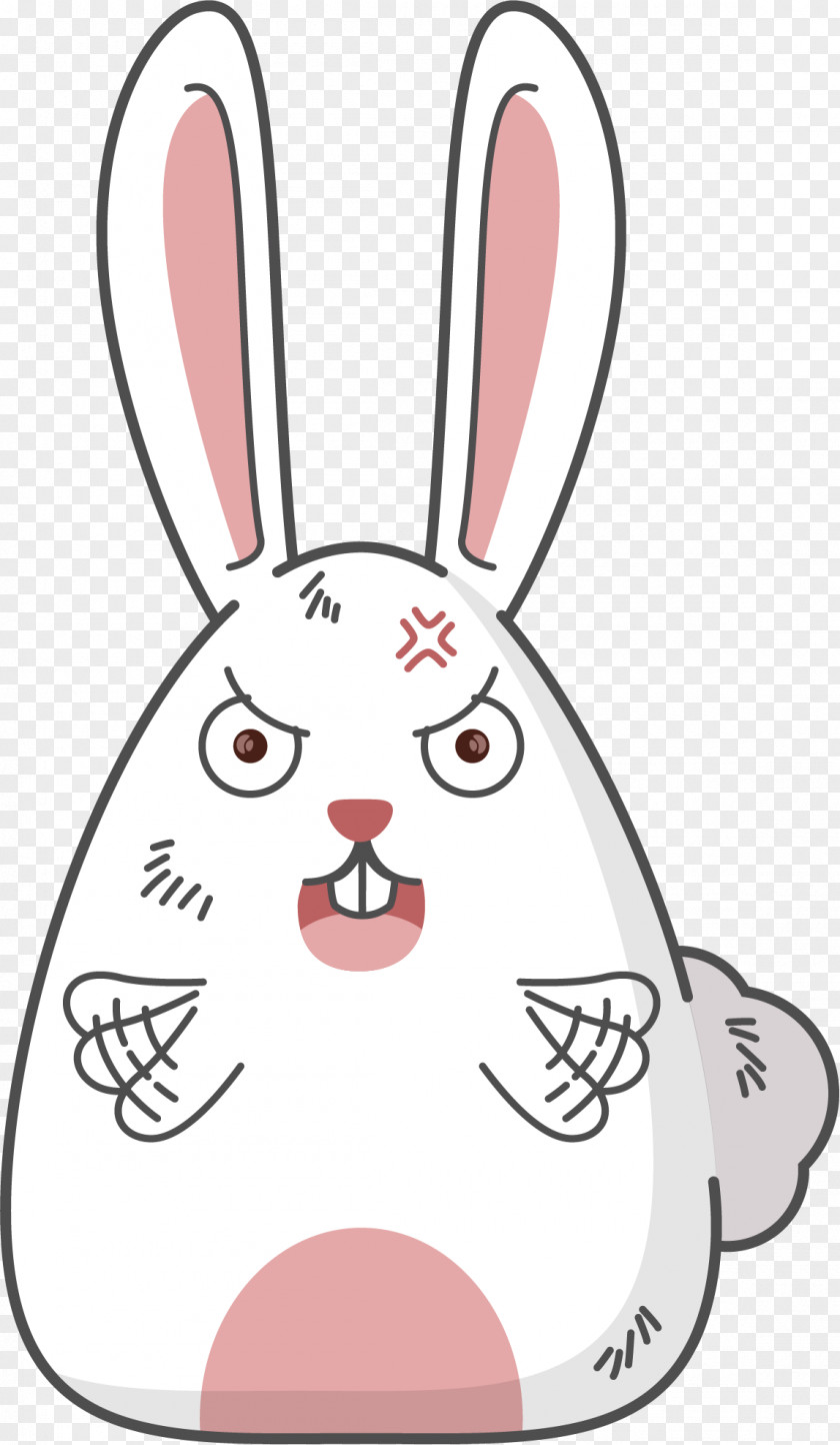 There Is Little Rabbit Anger Domestic Laughter Sticker Clip Art PNG