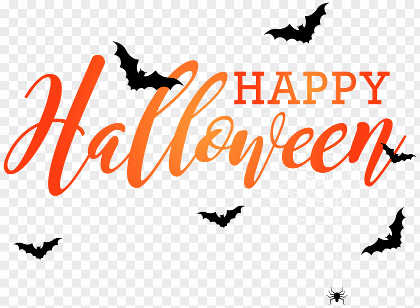 Happy Halloween With Bats Clip Art Image PNG