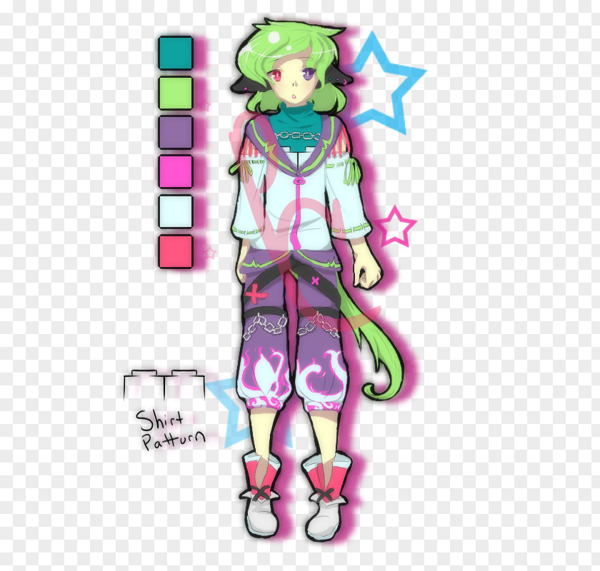 Skater Boy Costume Design Cartoon Pink M PNG