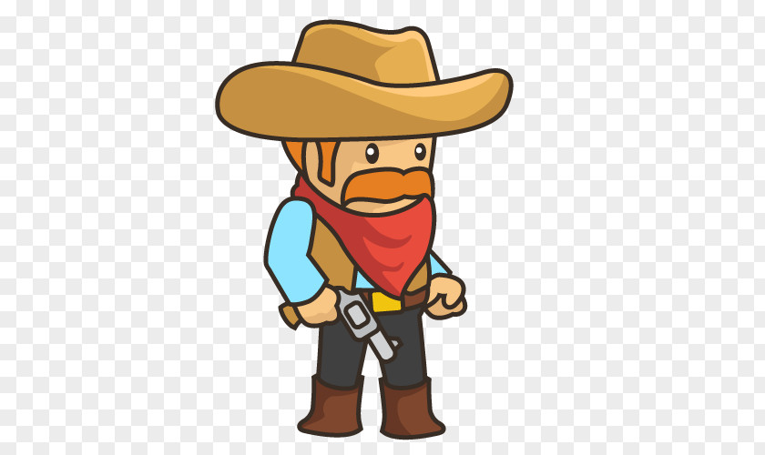 Sprite Cowboy Hat Gunfighter Western Clip Art PNG