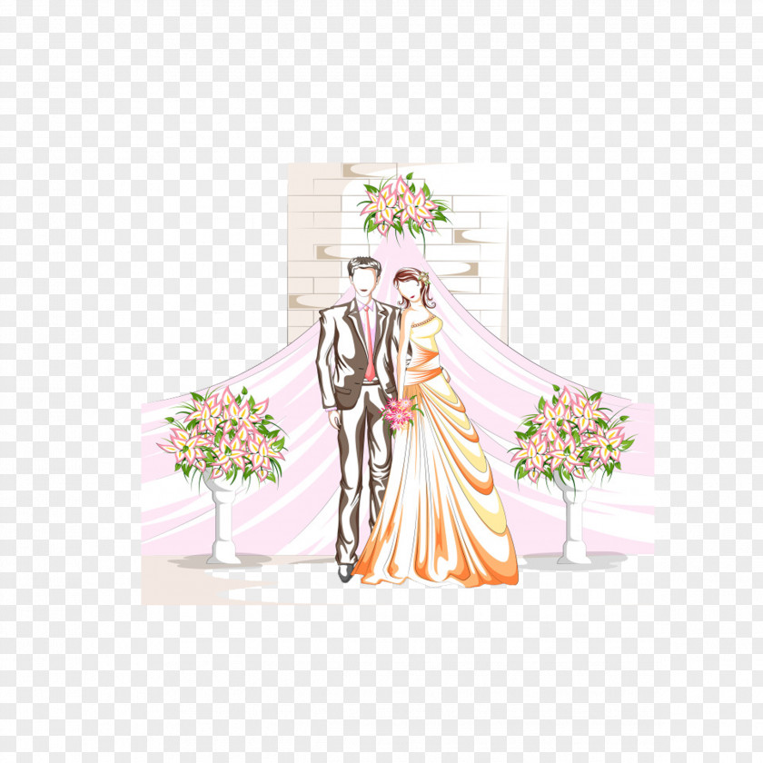 Wedding Renderings Couple Photography Illustration PNG