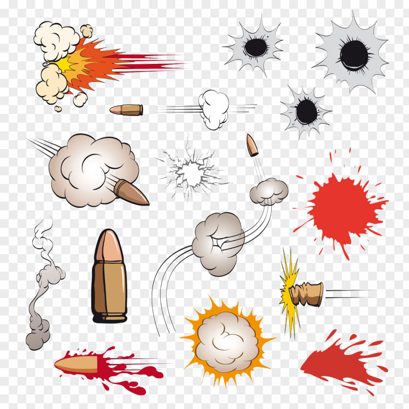 Cartoon Bullet Collection PNG