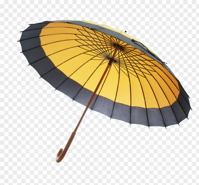 Large Black And Yellow Umbrella Oil-paper 2014 Hong Kong Protests Transfer Paper PNG