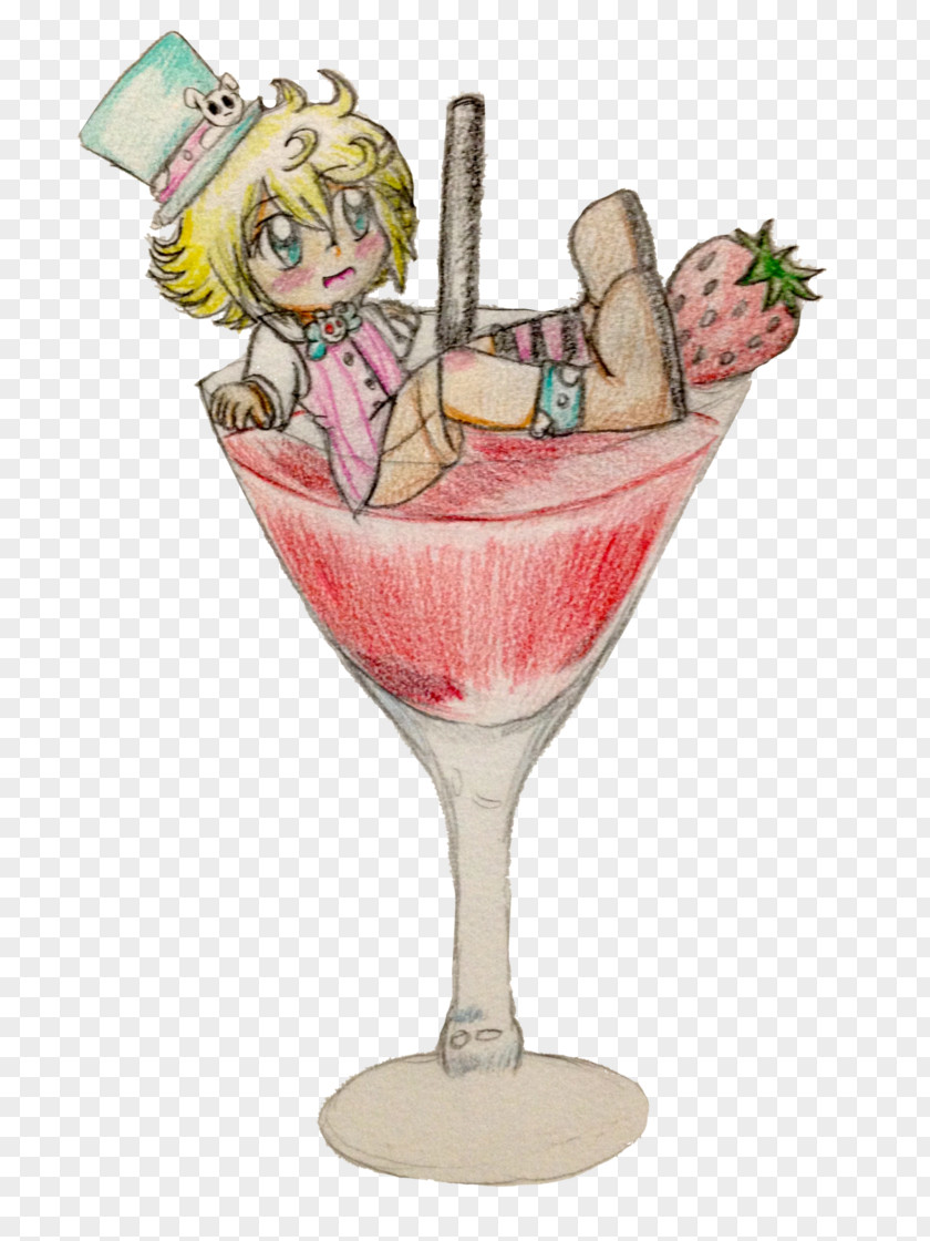 Strawberry Daiquiri Cocktail Garnish Champagne Glass Pink Lady Martini PNG