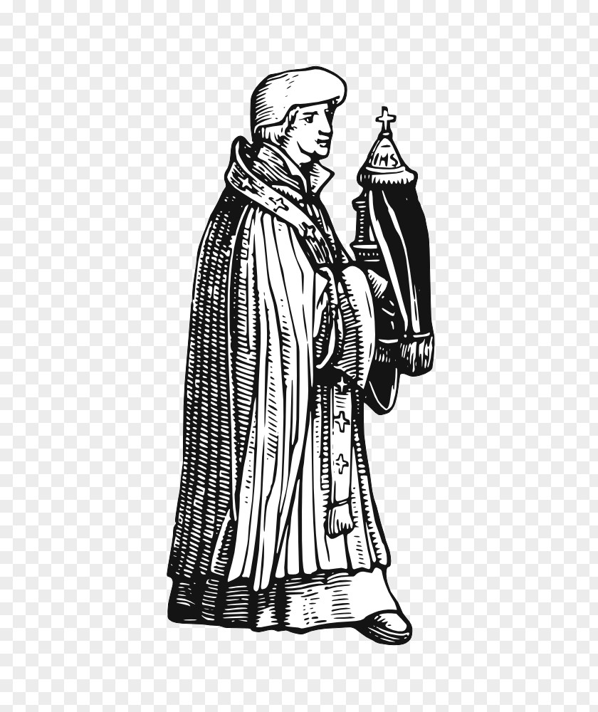 Free Nativity Scene Clipart Middle Ages Priest Drawing Clip Art PNG