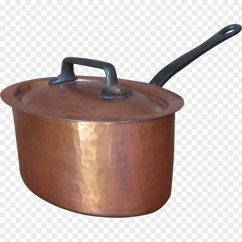 Frying Pan Cookware Copper Metal Kitchenware PNG