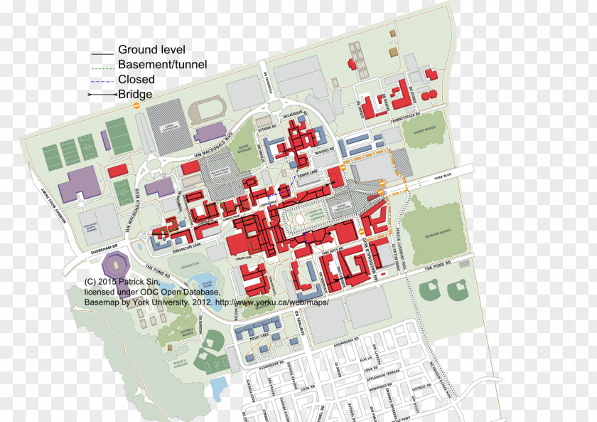 Along Campus Vanier College At York University Keele Map PNG