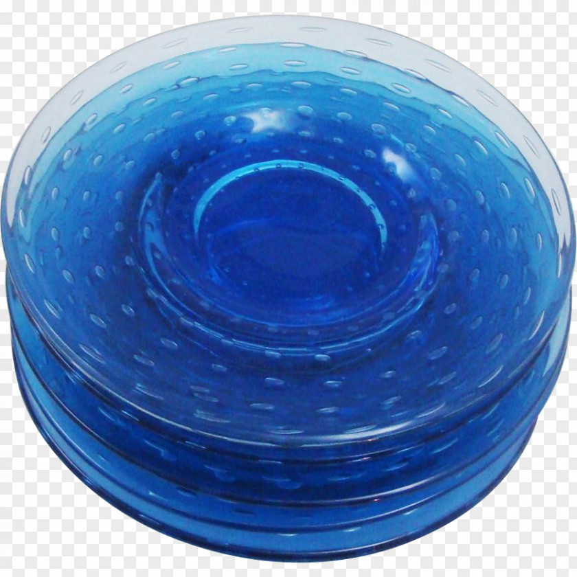 Glass Plate Cobalt Blue Plastic PNG