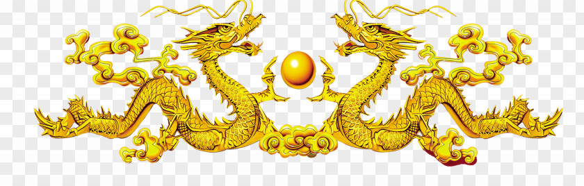 Golden Dragon Budaya Tionghoa Download Chinese PNG