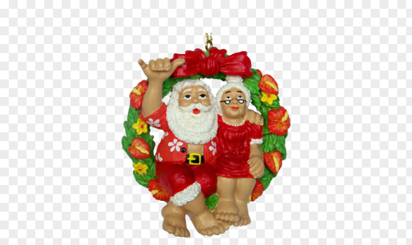 Santa Claus Christmas Ornament Mrs. Mele Kalikimaka PNG