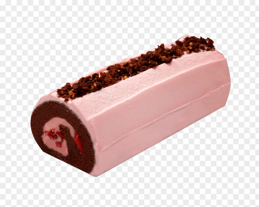 Strawberry Chocolate Roll Ice Cream Milkshake Sandwich Cake PNG