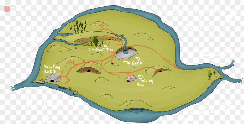 Water Mammal Cartoon Map PNG